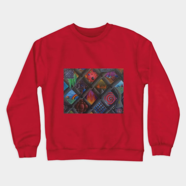 Universes 1000x Magnified Crewneck Sweatshirt by ManolitoAguirre1990